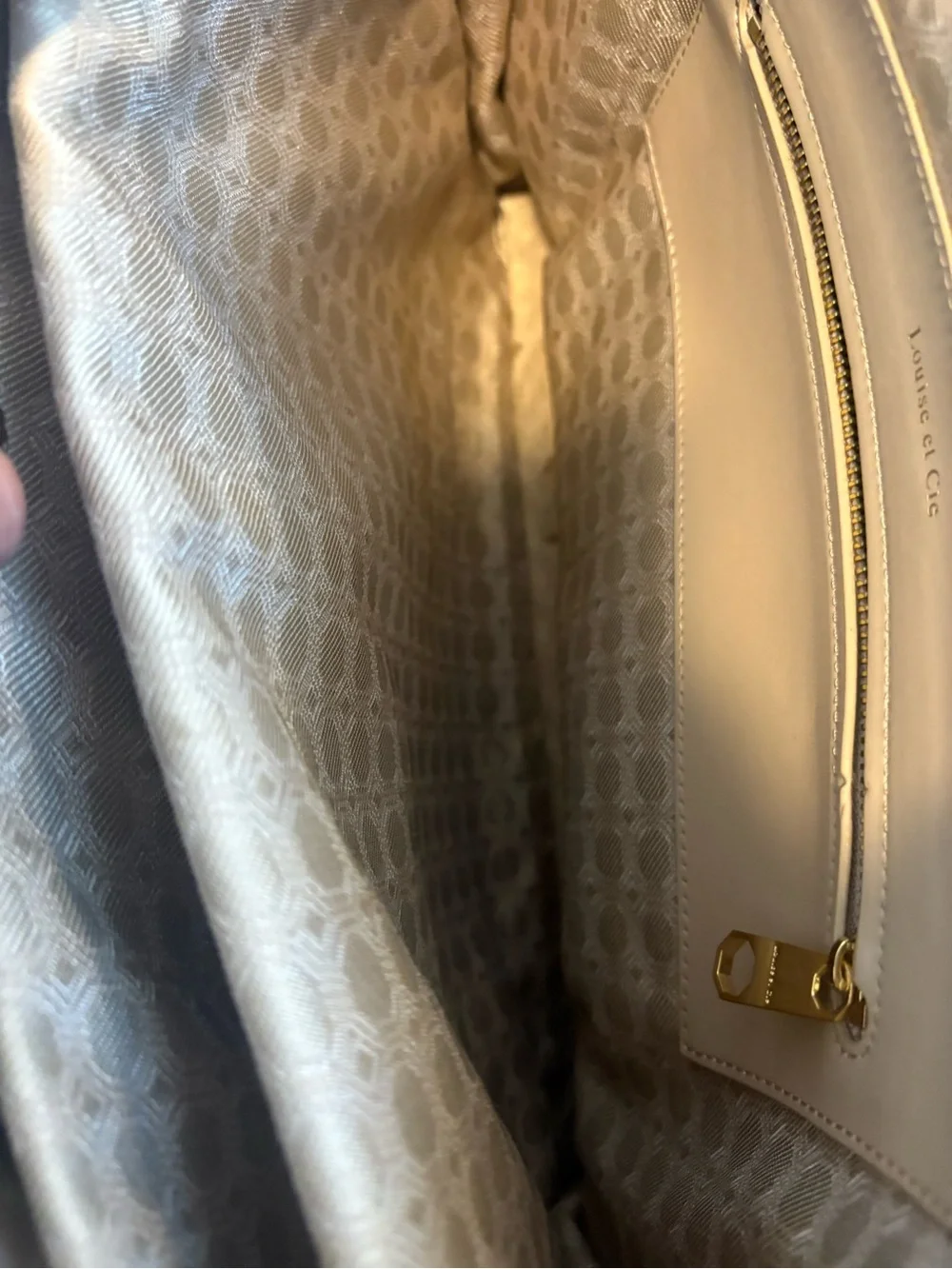 Louise et Cie Aubergine/Rosewood Leather Laptop Tote